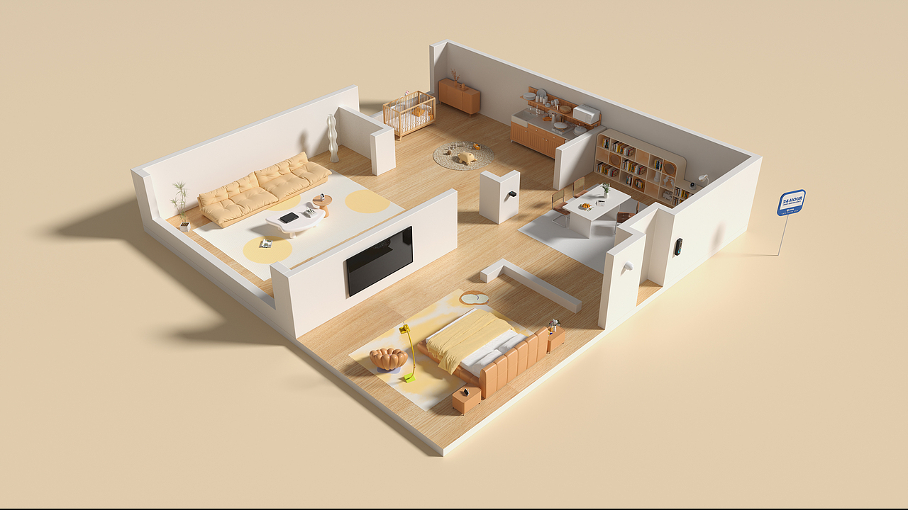 安防产品-组合渲染