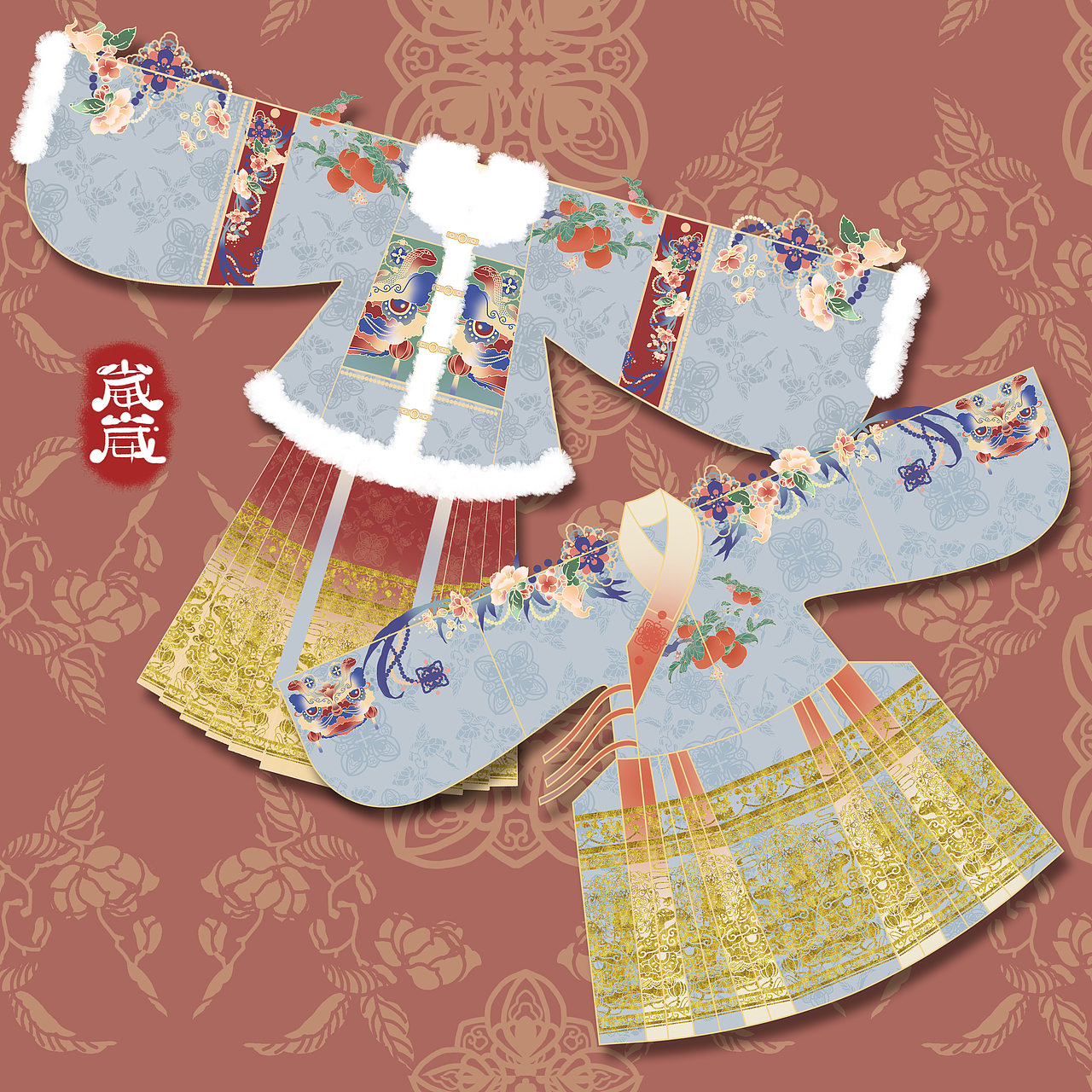 明制曳撒+方领夹衣马面裙设计（图ZMzc4OTcwNTY0） - 传统/民族服饰 - 站酷设计师崴崴v原创素材 - 站酷ZCOOL