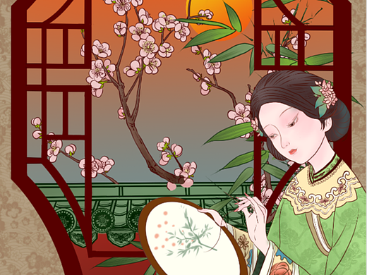 传统元素插画