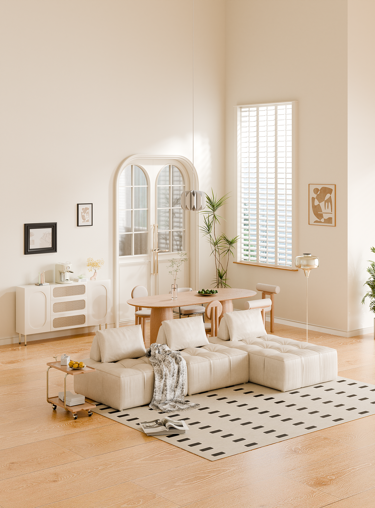 奶油风室内渲染（图ZMzc4OTc0MDI0） - 场景 - 站酷设计师不想吃宵夜原创素材 - 站酷ZCOOL