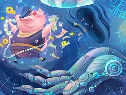 《掌上明“猪”》插画/漫画