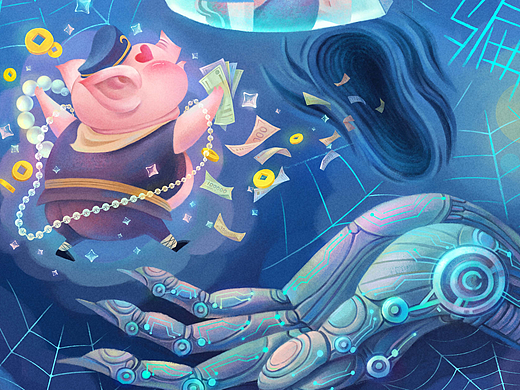 《掌上明“猪”》插画/漫画