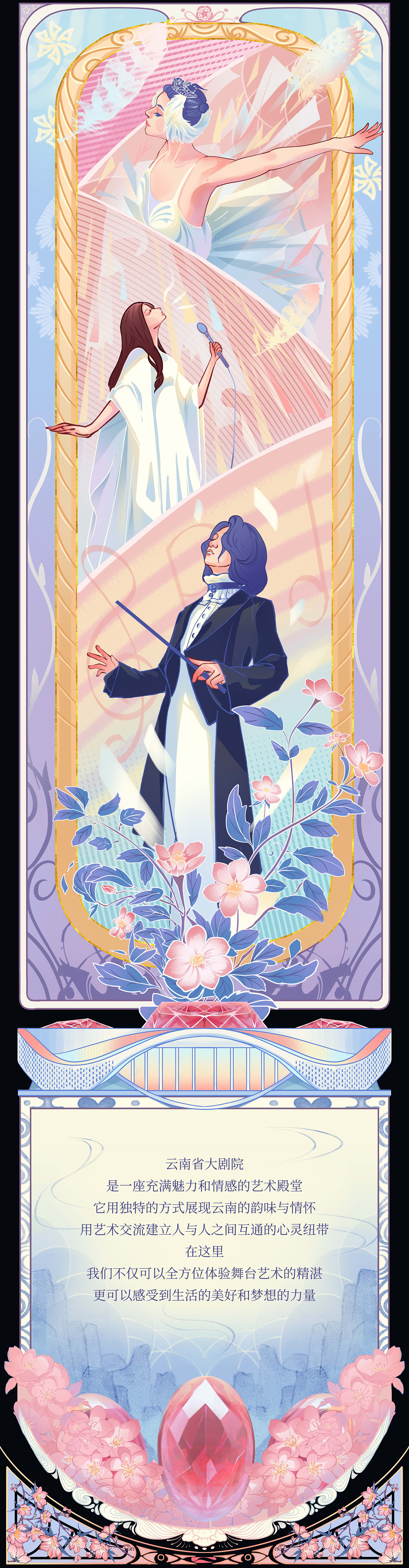 演艺昆明活地图2.0——仲夏夜色系的云南省大剧院来啦~（图ZMzc4OTc2MDM2） - 商业插画 - 站酷设计师虫旁解虫原创素材 - 站酷ZCOOL