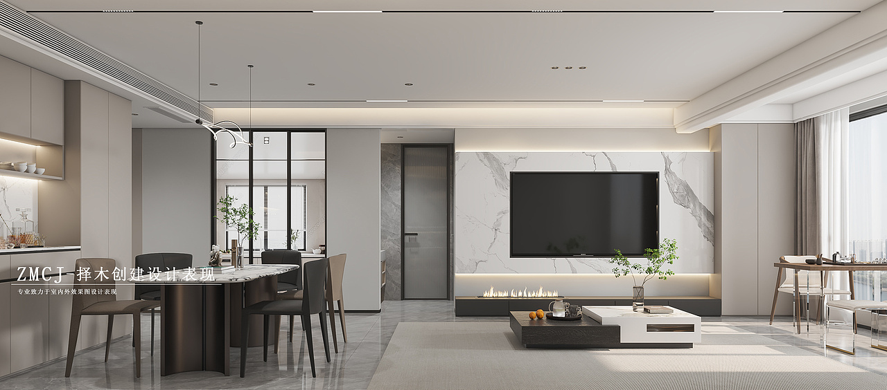 现代客餐厅卧室