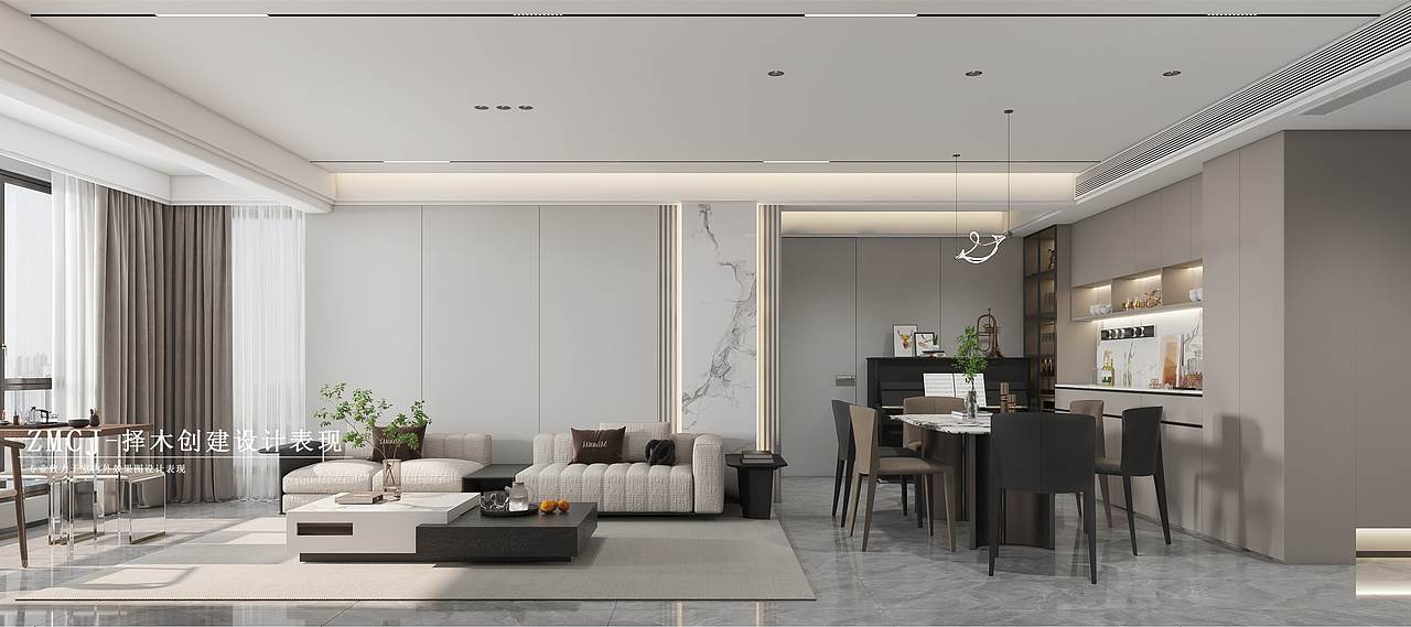 现代客餐厅卧室