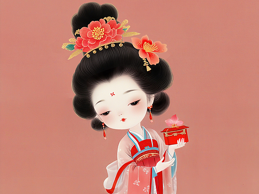 Q版唐朝小仕女系列：红妆～