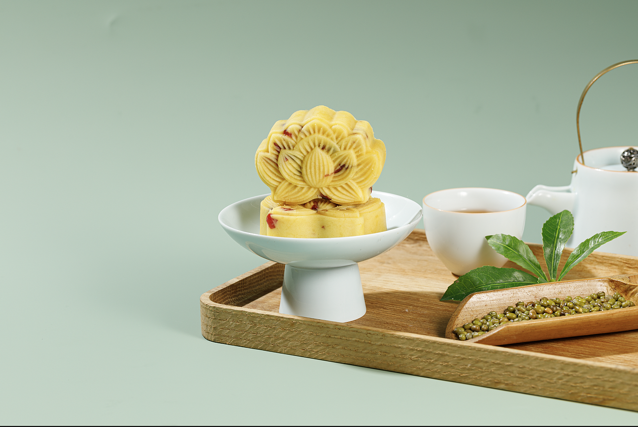 中点拍摄|绿豆糕