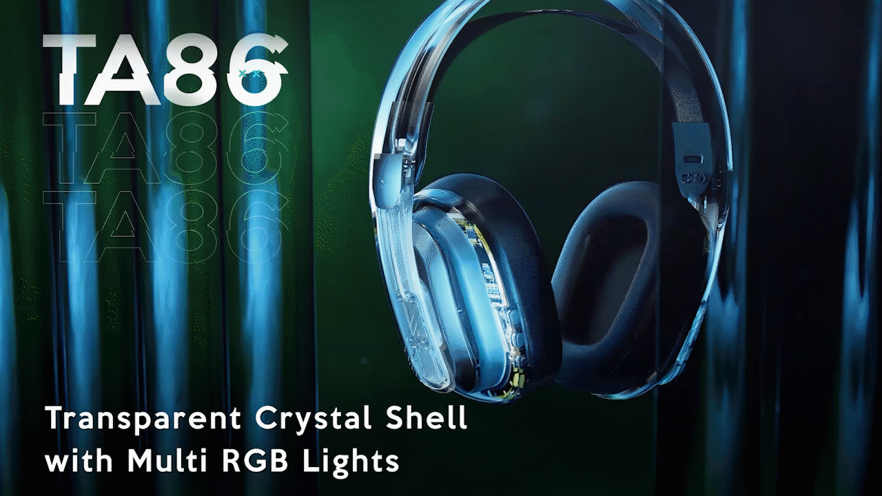 BX134透明电竞游戏耳机视频+白膜