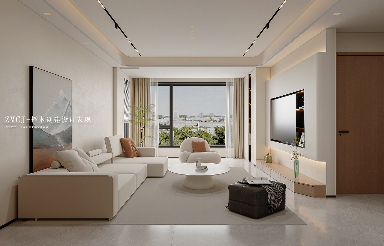 现代客餐厅—择木创建新晨效果图