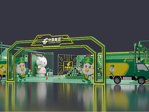 中国邮政3D效果图