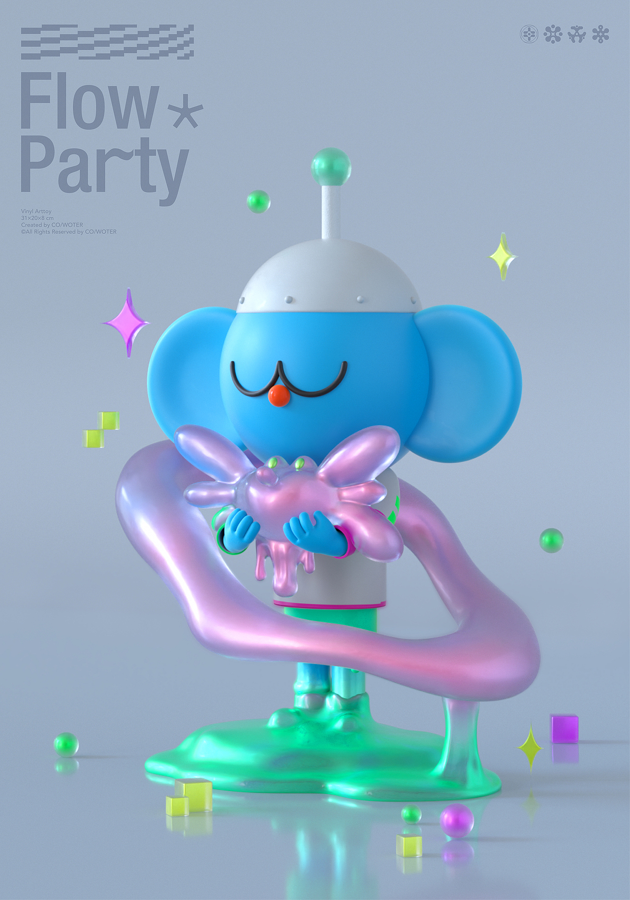 MOMO PLANET ╳ CO/WOTER 联乘玩具「FLOW PARTY」首发（图ZMzc5MDQ2NjYw） - 玩具 - 站酷设计师COMOON原创素材 - 站酷ZCOOL