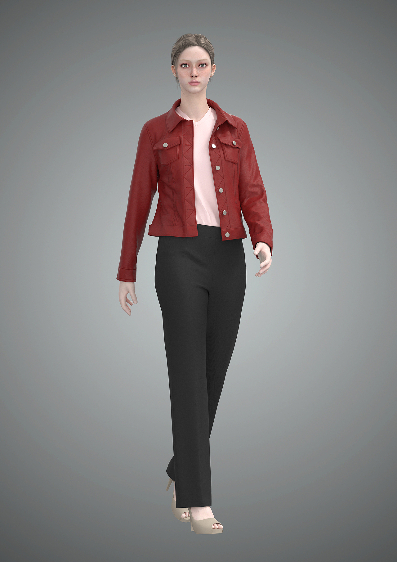 皮夹克服装建模