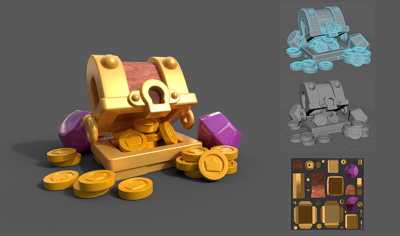 宝箱maya建模（图ZMzc5MDYxNDAw） - 动画/影视 - 站酷设计师云朵不开心原创素材 - 站酷ZCOOL