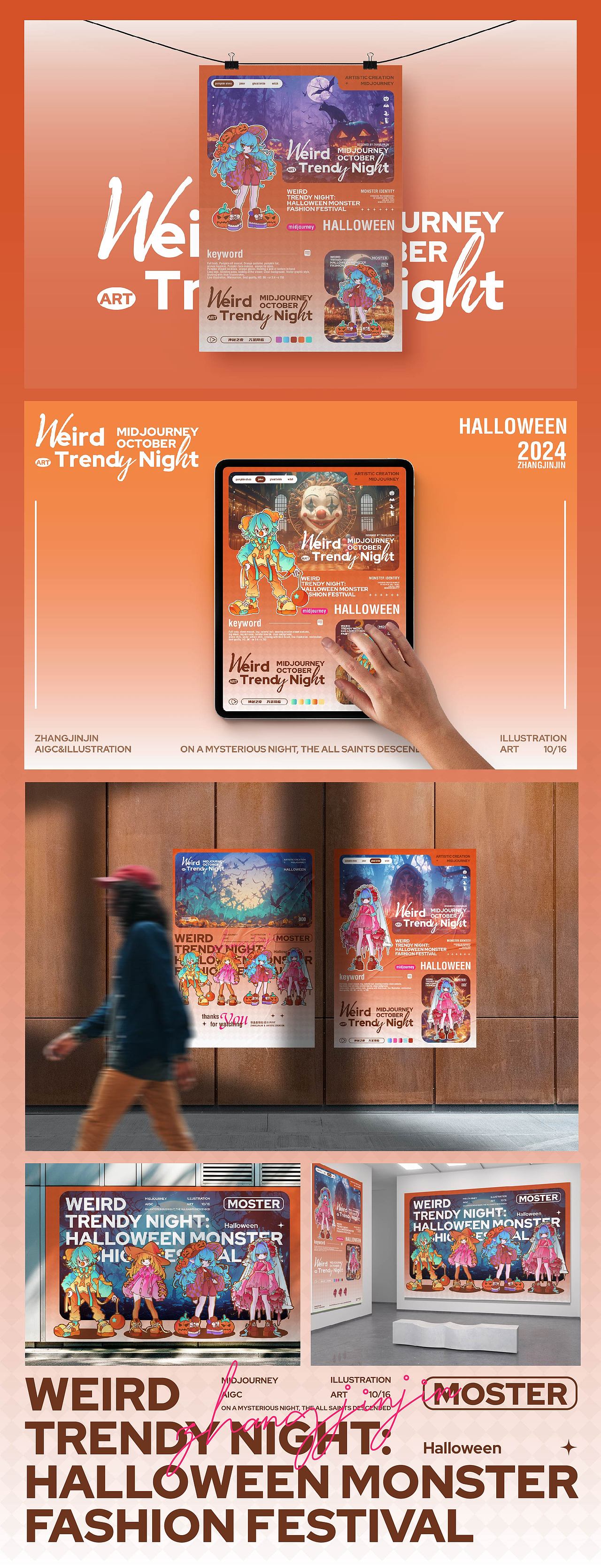 插画&AIGC | 万圣节主题插画(图ZMzc5MDY2MTg4) - AI作品 - 站酷设计师张金金JIN原创素材 - 站酷ZCOOL