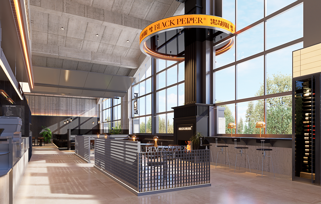 黑胡椒西餐厅｜餐饮空间设计｜品牌设计｜拾点设计制造（图ZMzc5MDcyNDQw） - 酒店餐饮设计 - 站酷设计师拾点品牌设计原创素材 - 站酷ZCOOL