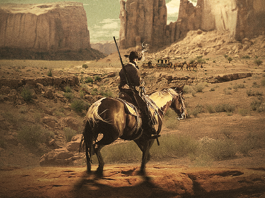 PS合成海报练习：《荒野大镖客》