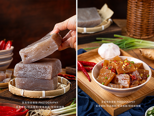 魔芋豆腐电商产品拍摄/农家菜凉拌魔芋/宜昌美食摄影