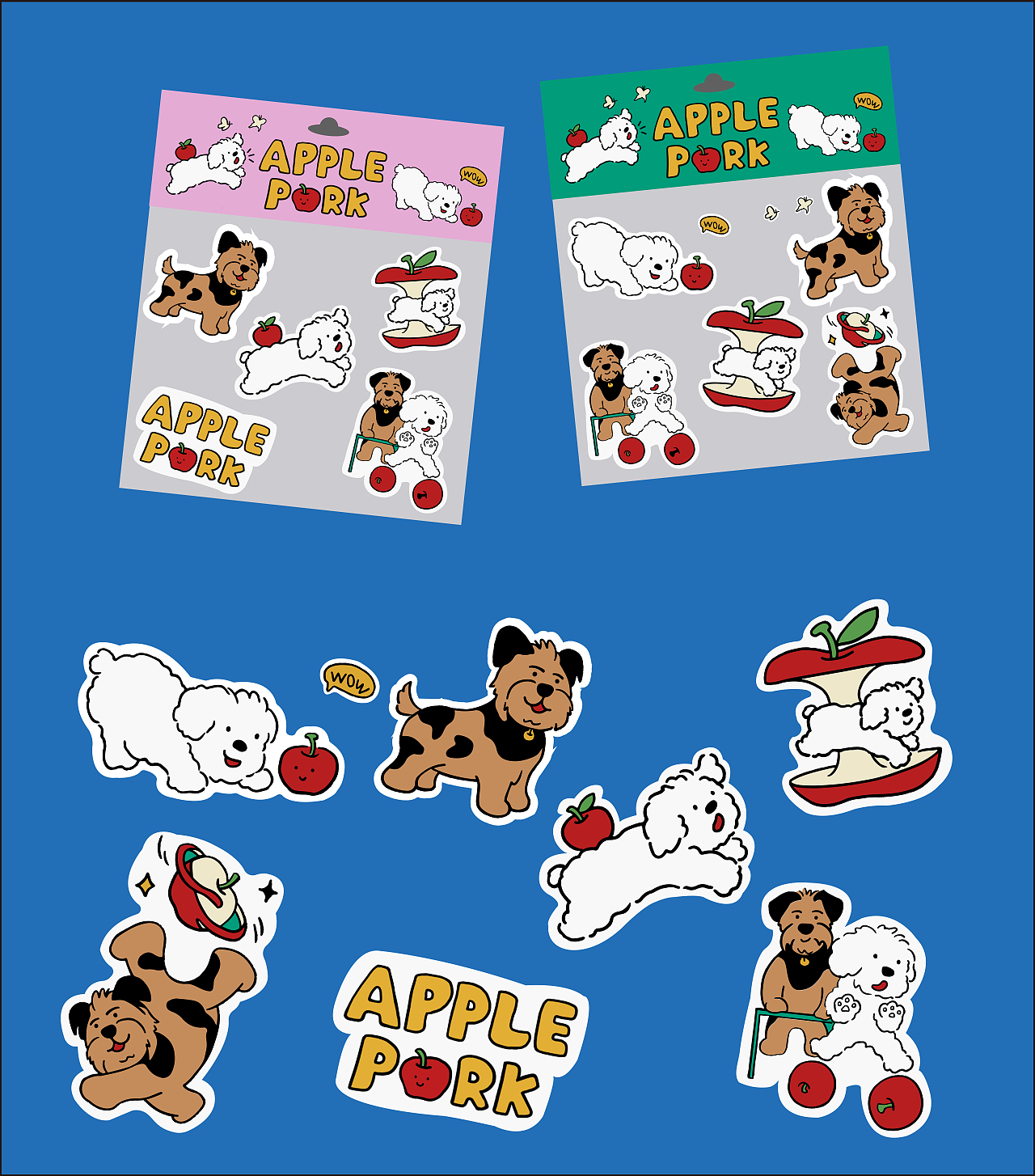 插画作品：苹果小狗公园（图ZMzc5MTIxNDUy） - 商业插画 - 站酷设计师卢克猫Luke原创素材 - 站酷ZCOOL