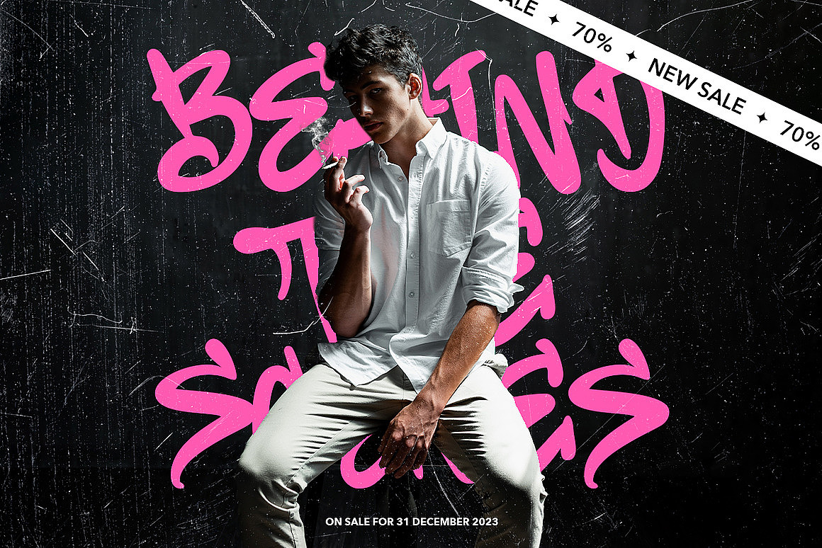 潮流街头文化艺术嘻哈喷漆墙绘涂鸦标题手写英文字体（图ZMzc5MTI2MDIw） - 字体/字形 - 站酷设计师最西文集原创素材 - 站酷ZCOOL