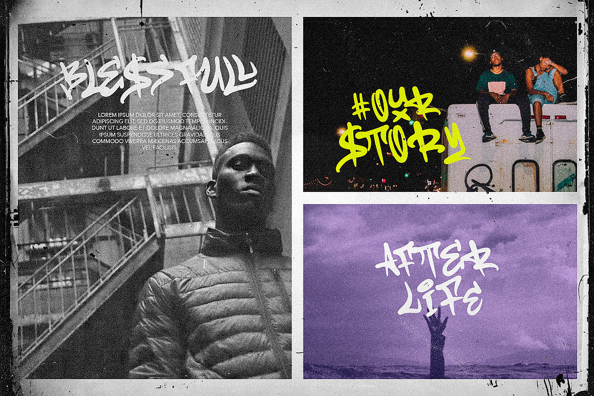 潮流街头文化艺术嘻哈喷漆墙绘涂鸦标题手写英文字体（图ZMzc5MTI2MDI0） - 字体/字形 - 站酷设计师最西文集原创素材 - 站酷ZCOOL