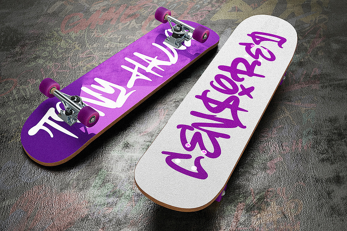 潮流街头文化艺术嘻哈喷漆墙绘涂鸦标题手写英文字体（图ZMzc5MTI2MDQw） - 字体/字形 - 站酷设计师最西文集原创素材 - 站酷ZCOOL