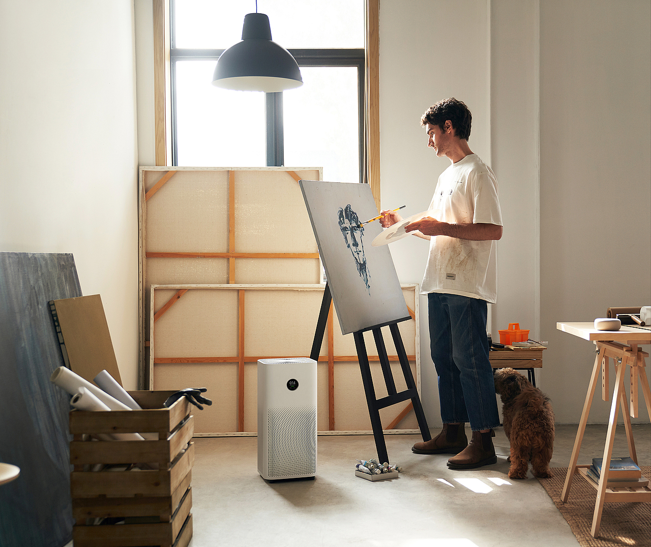 小家电摄影-小米净化器4海外版