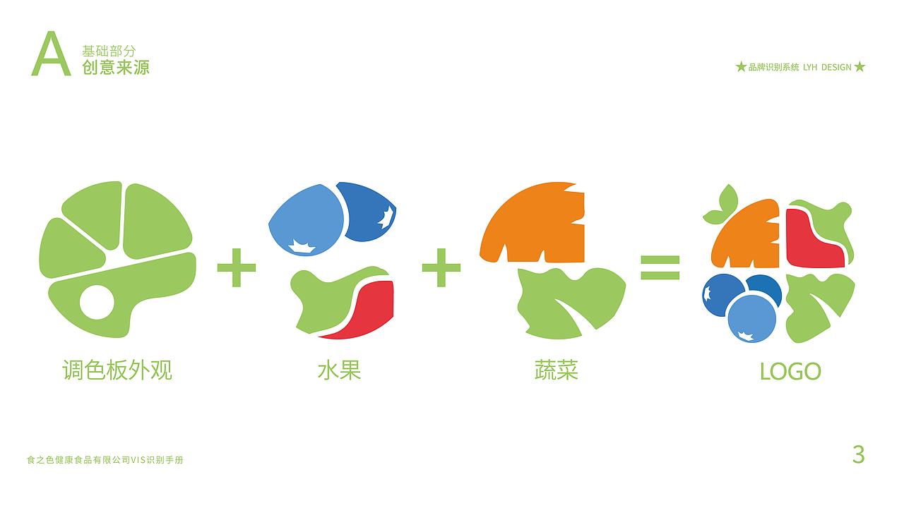 《食之色》 logo设计 vis视觉手册 餐饮品牌
