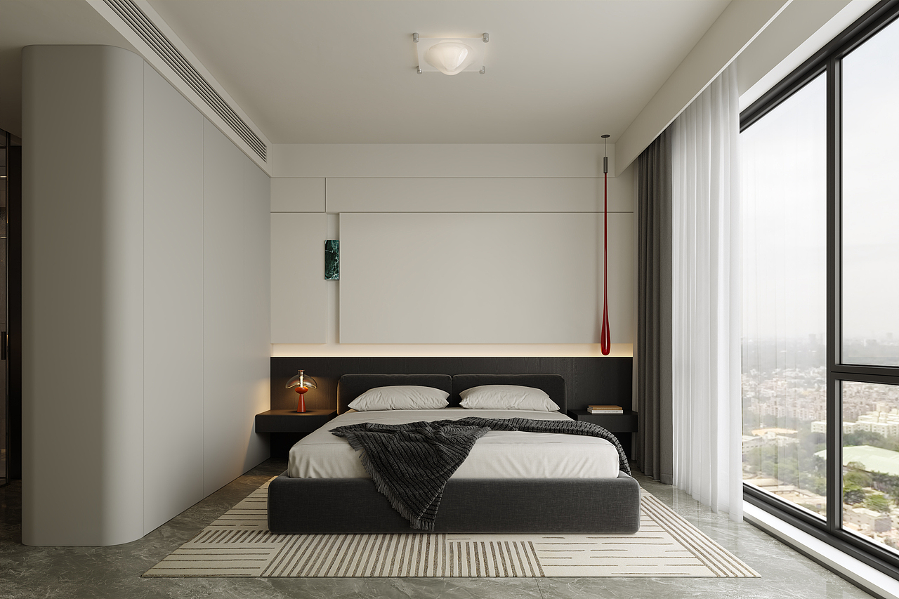 现代卧室渲染表现（图ZMzc5MTY1NDc2） - 家装设计 - 站酷设计师十方CR原创素材 - 站酷ZCOOL