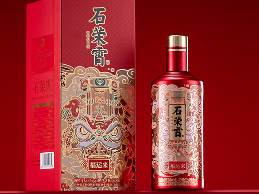 石荣霄酒福运来酒插画设计与落地