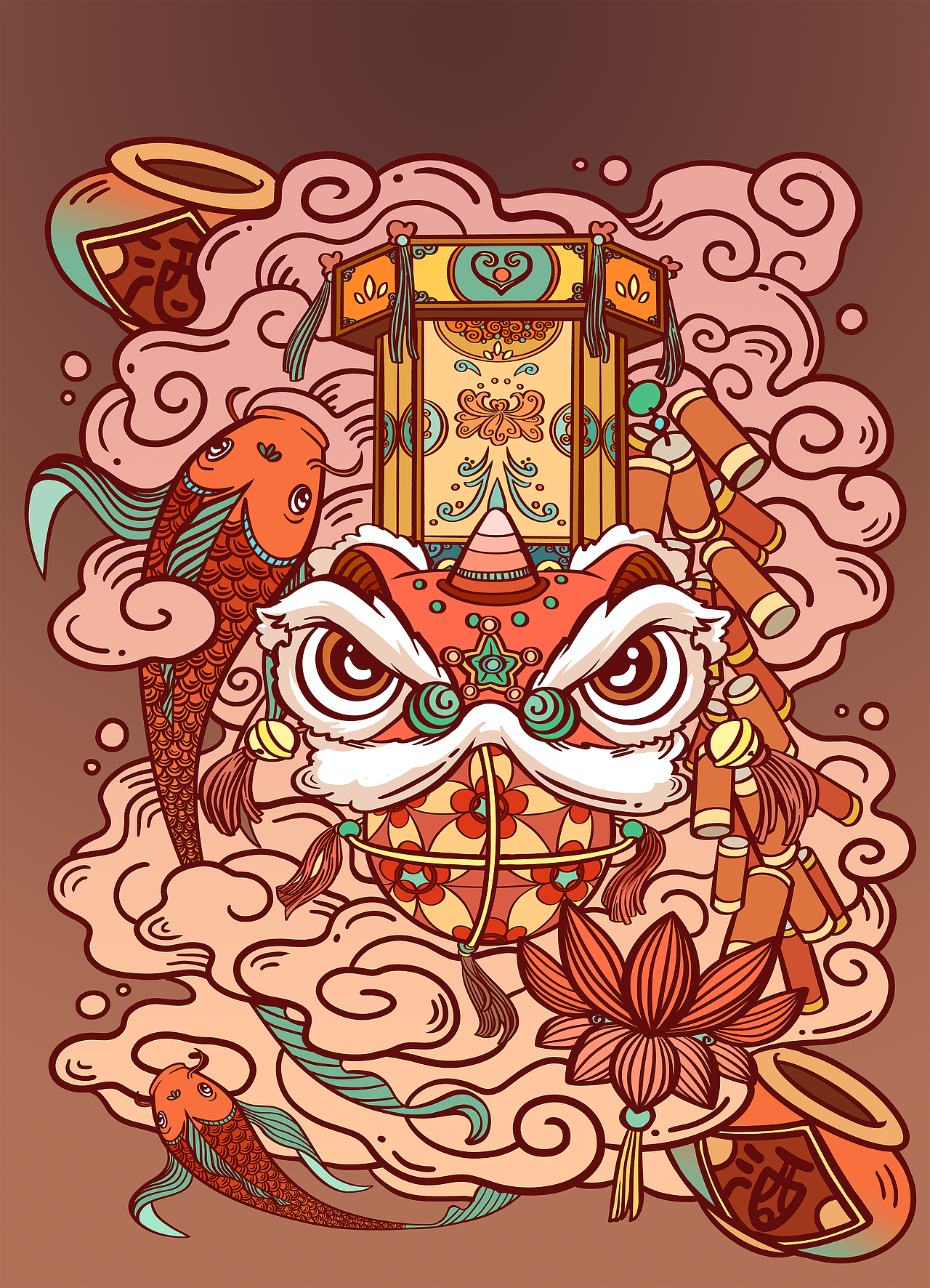 福运来插画平面图2