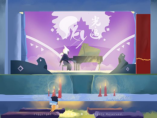 光遇以往二创插画