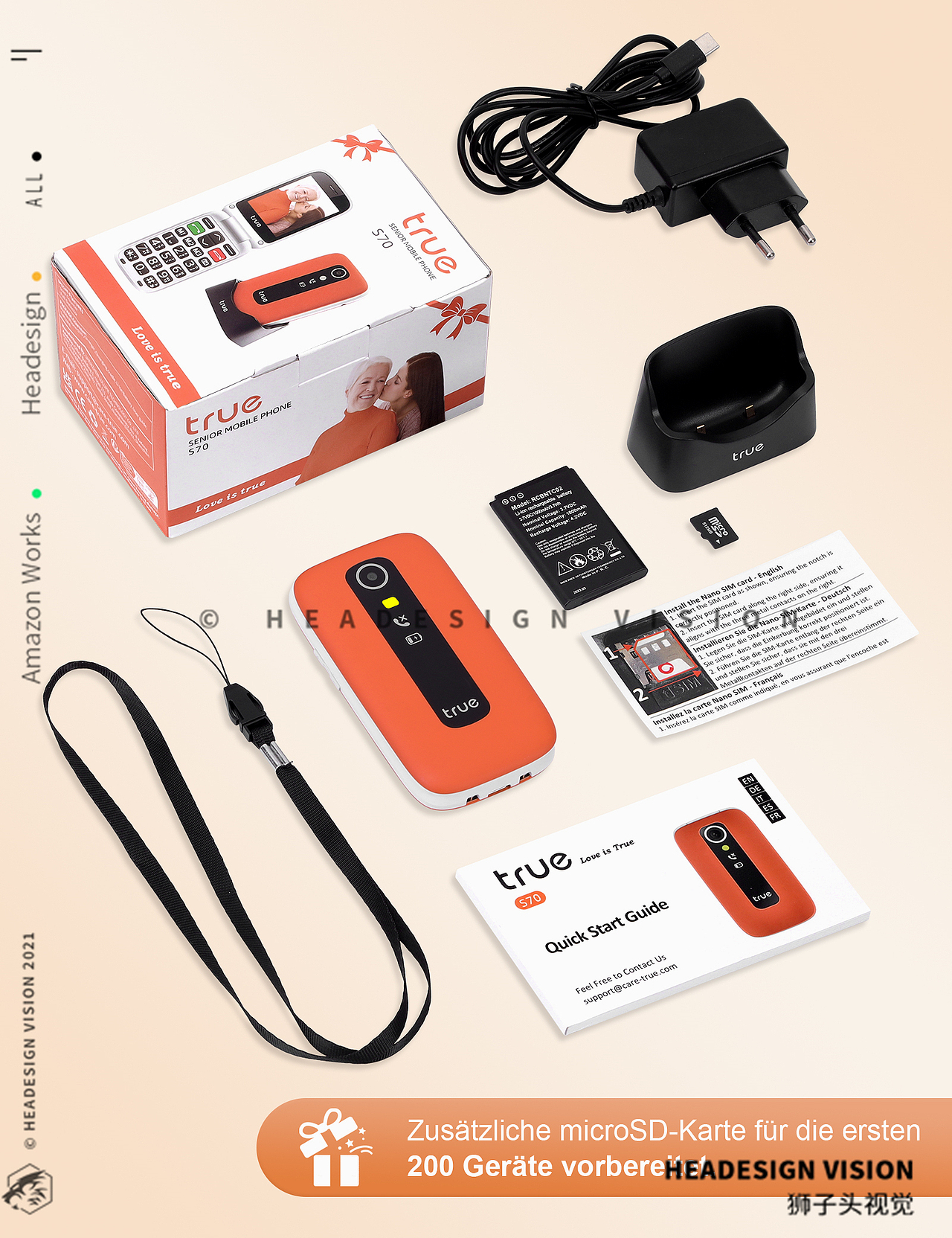 老人手机产品拍摄_主图设计_A+页面设计-狮子头视觉