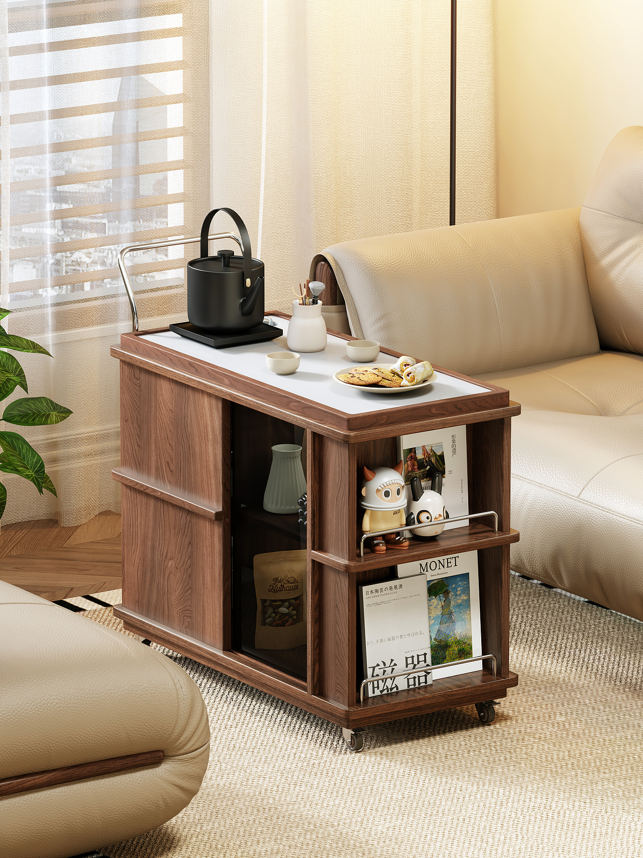 黑胡桃移动茶车（图ZMzc5MTk5NjQw） - 家装设计 - 站酷设计师姜哮白原创素材 - 站酷ZCOOL