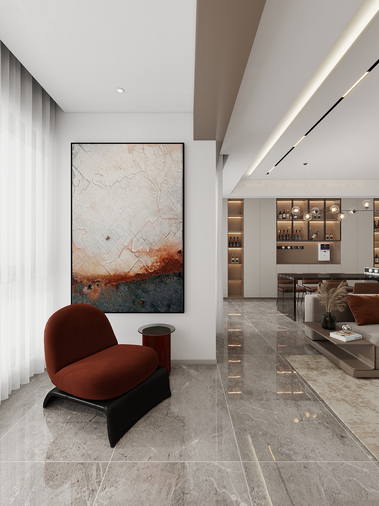 四川成都中粮瑞府（242平方意式极简四居室）（图ZMzc5MjE2MTk2） - 家装设计 - 站酷设计师设计师成爽原创素材 - 站酷ZCOOL