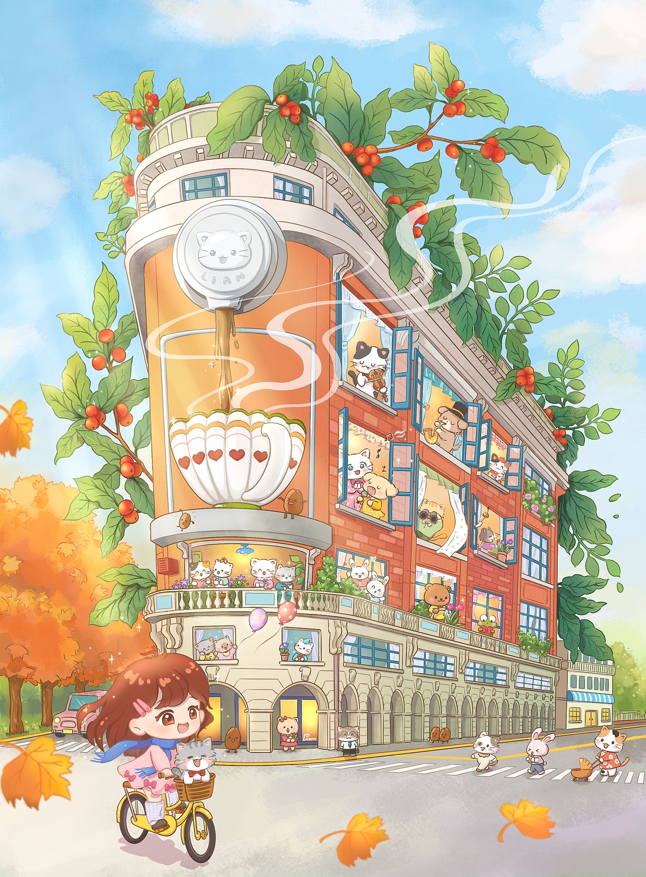 上海城市画报｜平行时空中的武康大楼（图ZMzc5MjIxNzA0） - 儿童插画 - 站酷设计师莲太太原创素材 - 站酷ZCOOL