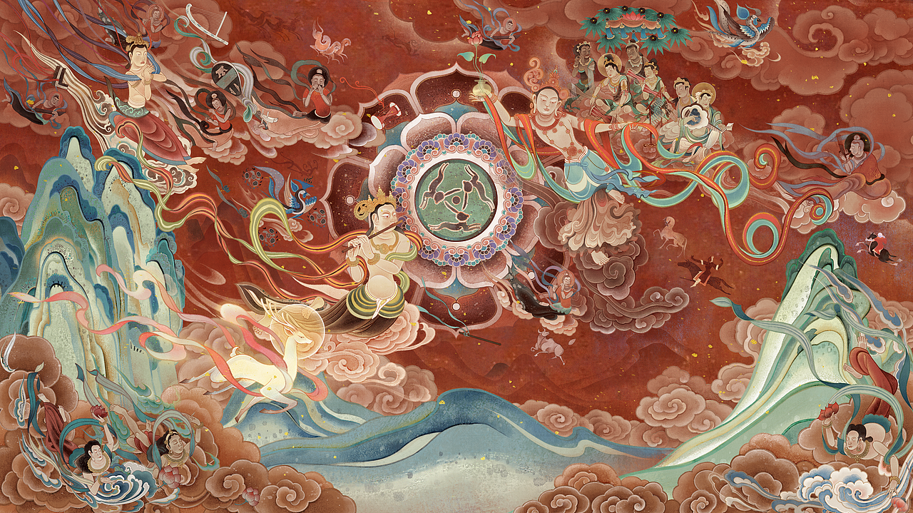 人民日报｜追光｜樊锦诗《青春》插画片头 插画分享（图ZMzc5MjI1MzUy） - 商业插画 - 站酷设计师特浓TN原创素材 - 站酷ZCOOL