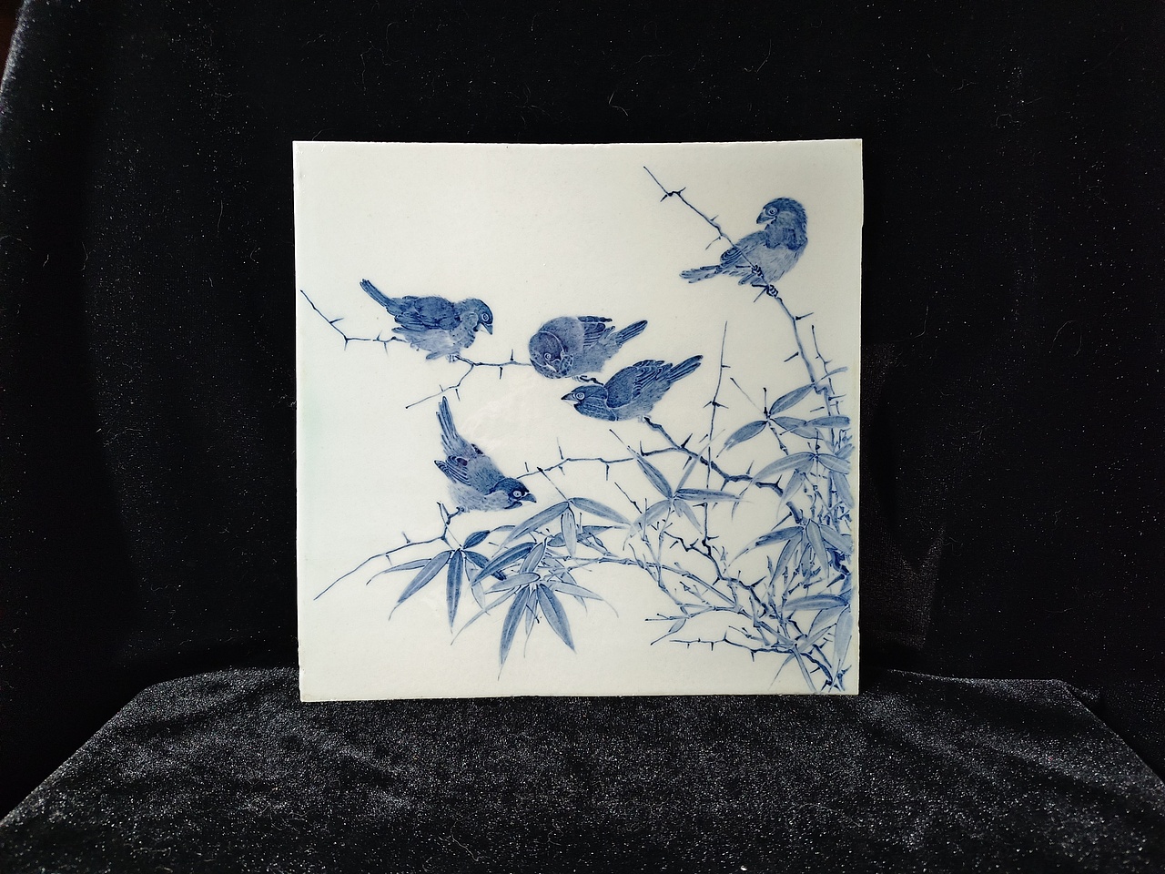 手绘青花瓷板画