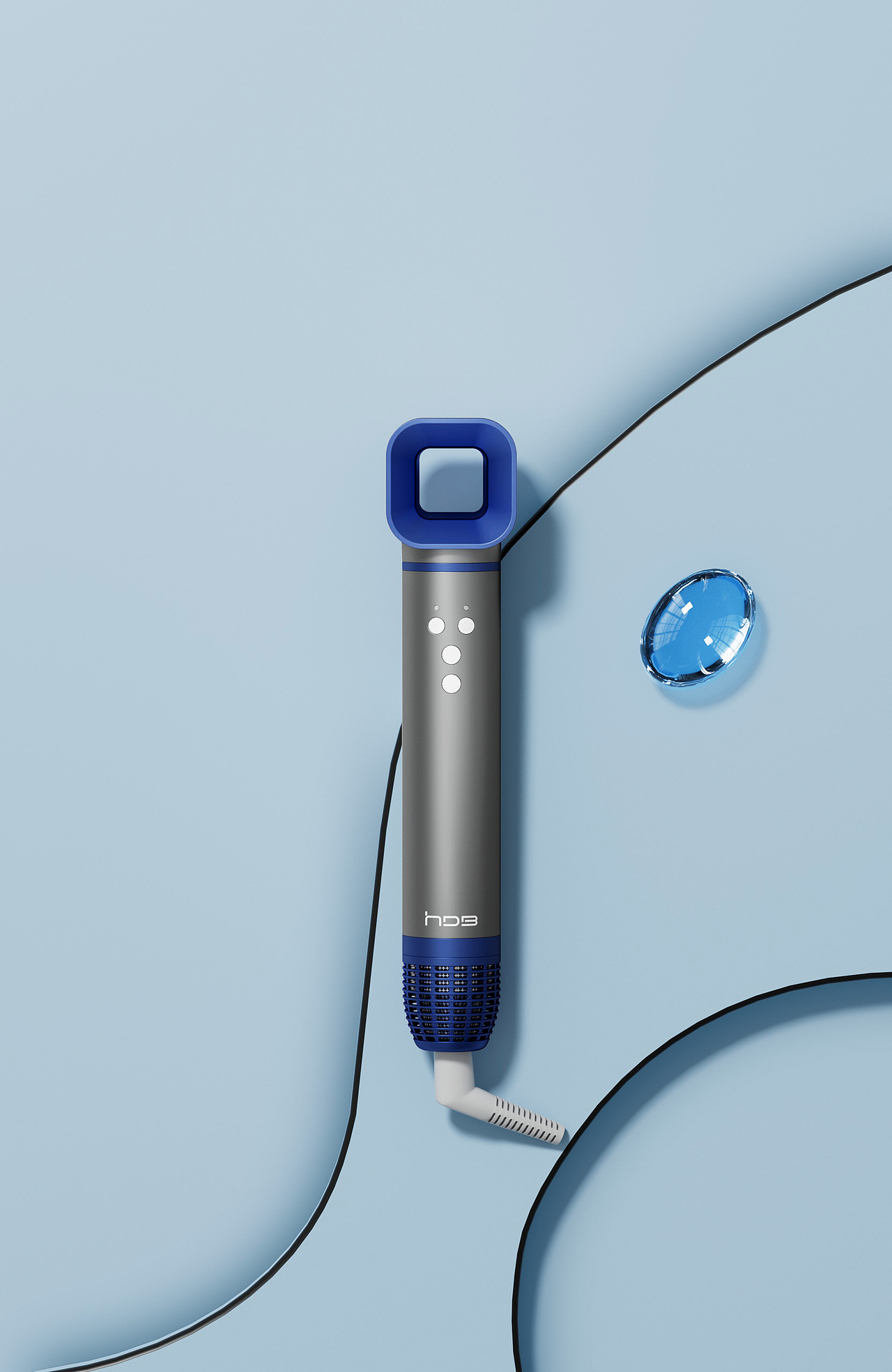 产品渲染，日常工作整理上，吹风机