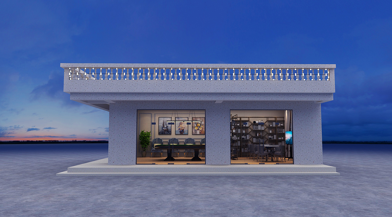 休息娱乐室设计3D效果图