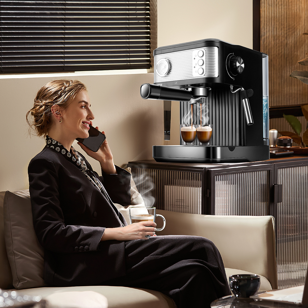 咖啡机拍摄精修亚马逊美客多 主图设计