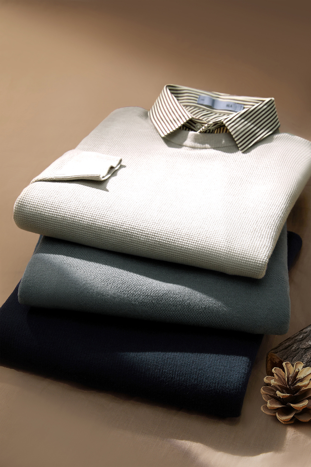 假两件针织衫拍摄