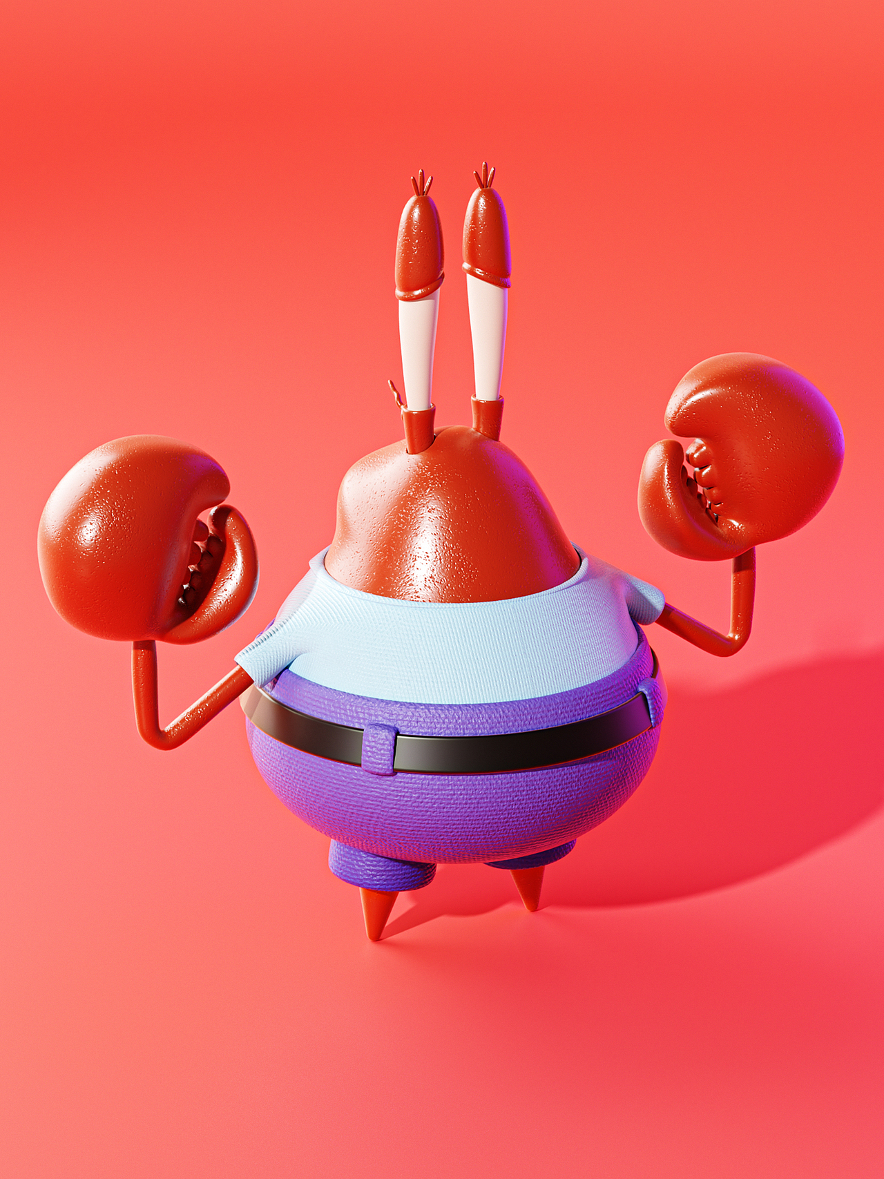 关于海绵宝宝的三维练习~（图ZMzc5MzA3NzY4） - 其他三维 - 站酷设计师曹大佐原创素材 - 站酷ZCOOL