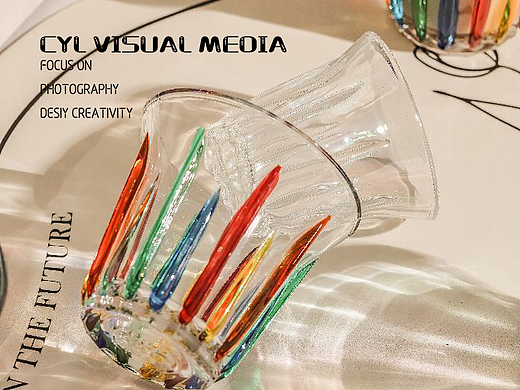 产品拍摄|彩虹玻璃杯