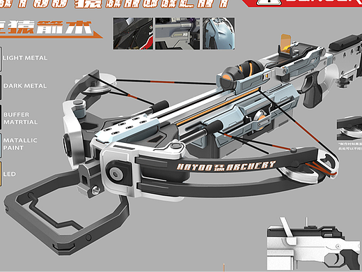 3dmax-零基础武器科技弩模型制作教程。3dmax建模基础