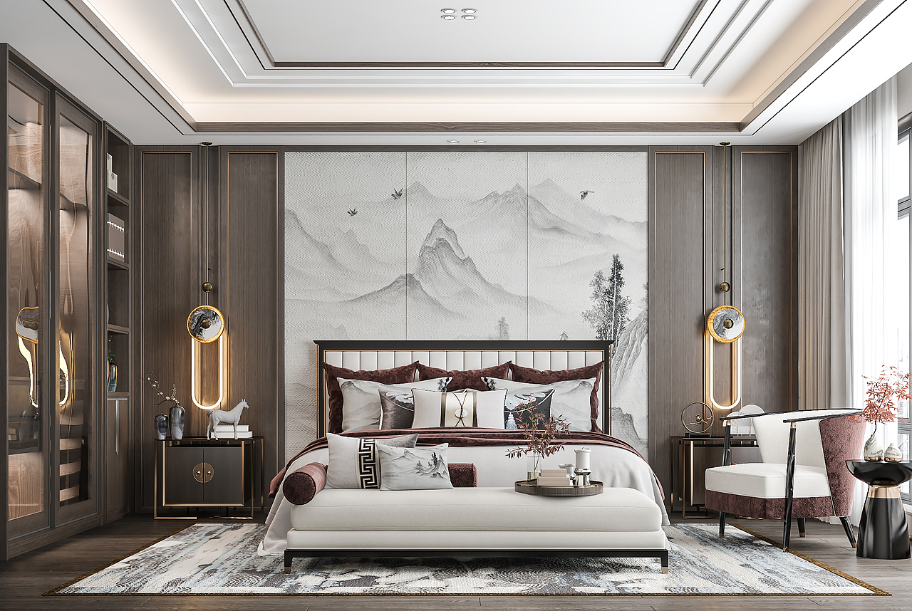 在新中式风格的居室里,每一处细节都流露出东方的优雅