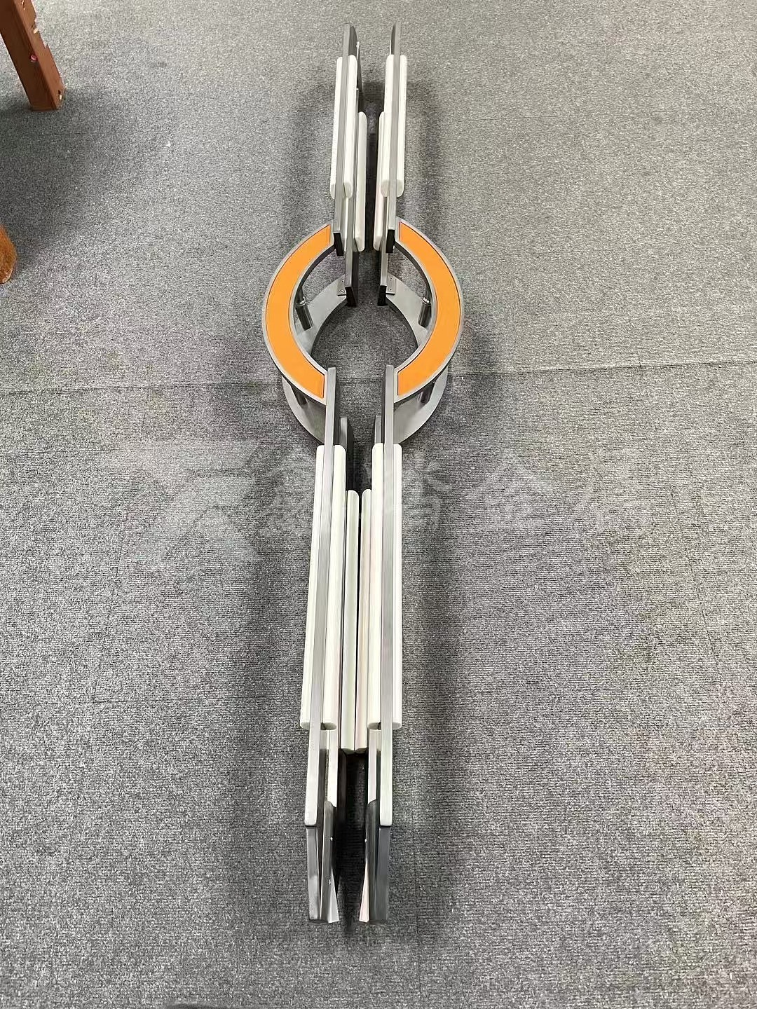 时尚精致不锈钢玉石真皮大门拉手 金属魅力拉手定做