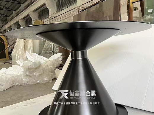 gaoji黑金不锈钢茶几桌定制 不锈钢磨砂工艺品厂家定制