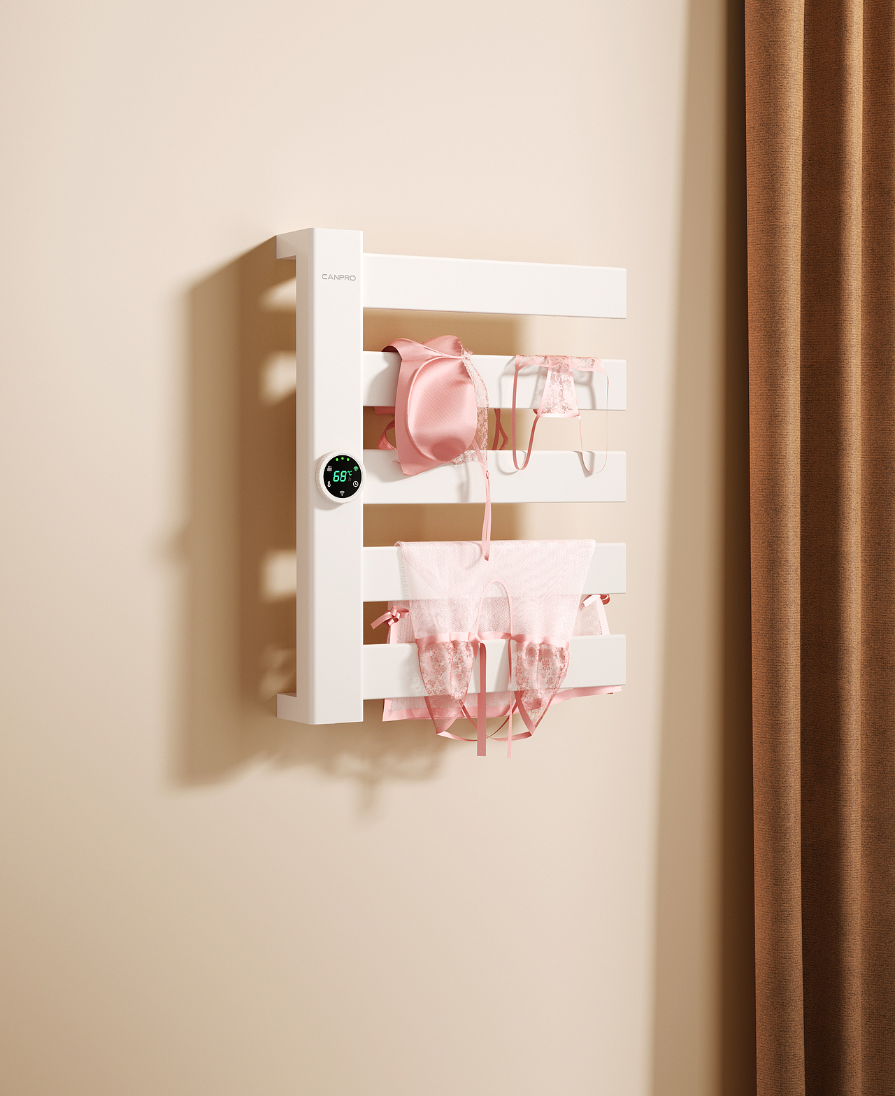 卫浴-宏瑞智能毛巾架渲染 | 记录