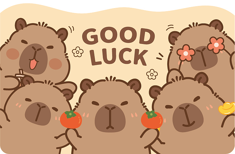 卡皮巴拉地垫地毯设计插画卡通可爱吉祥物设计可合作（图ZMzc5MzM5Mjgw） - 商业插画 - 站酷设计师卡皮巴拉水豚萌萌原创素材 - 站酷ZCOOL