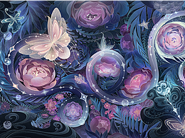 秘密花园 蛇年动态插画